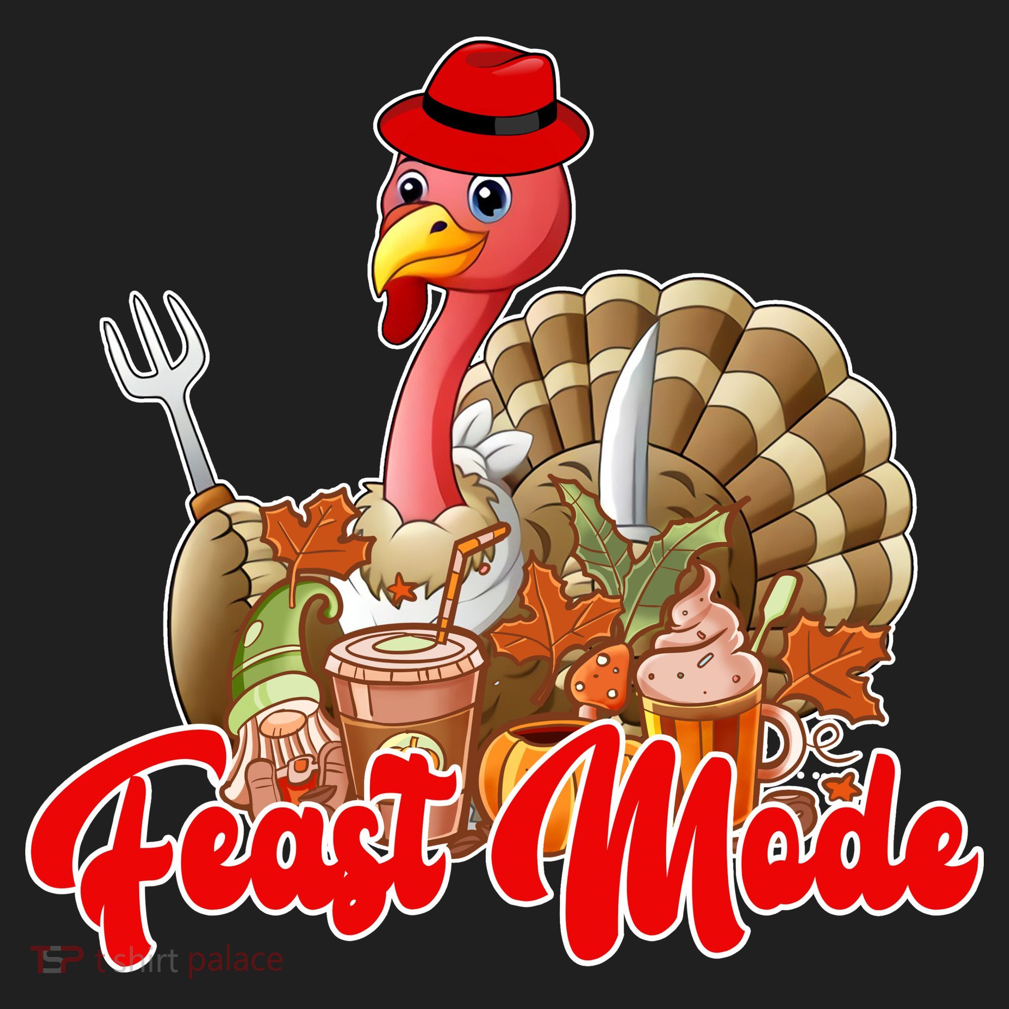 Feast Mode Turkey Thanksgiving Holiday Beanie