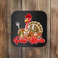Feast Mode Turkey Thanksgiving Holiday Coaster thumb 0