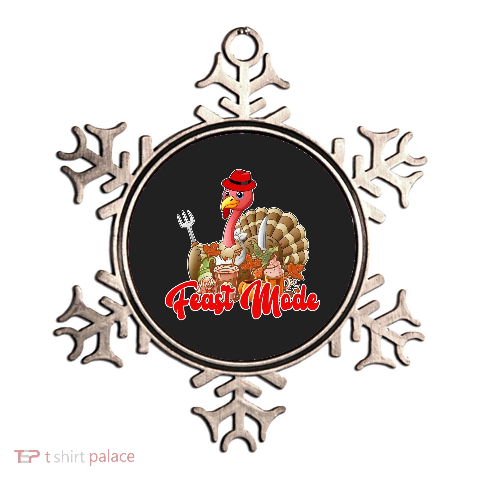 Feast Mode Turkey Thanksgiving Holiday Ornament
