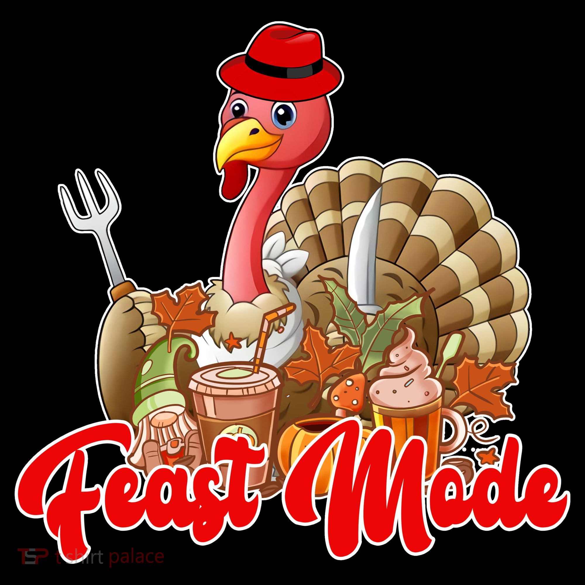 Feast Mode Turkey Thanksgiving Holiday Ornament