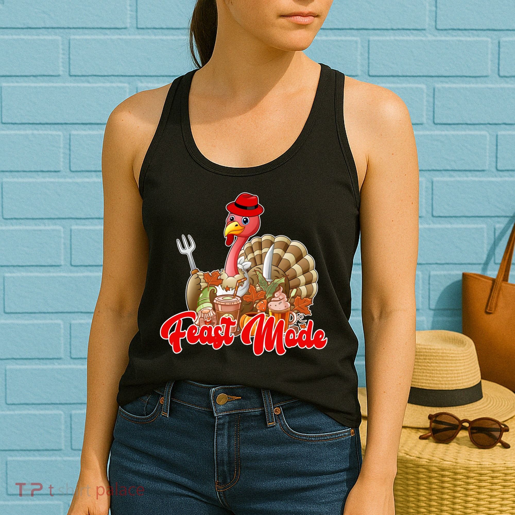 Feast Mode Turkey Thanksgiving Holiday Women's Tank Top