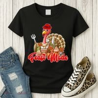 Feast Mode Turkey Thanksgiving Holiday Women's T-Shirt thumb 3