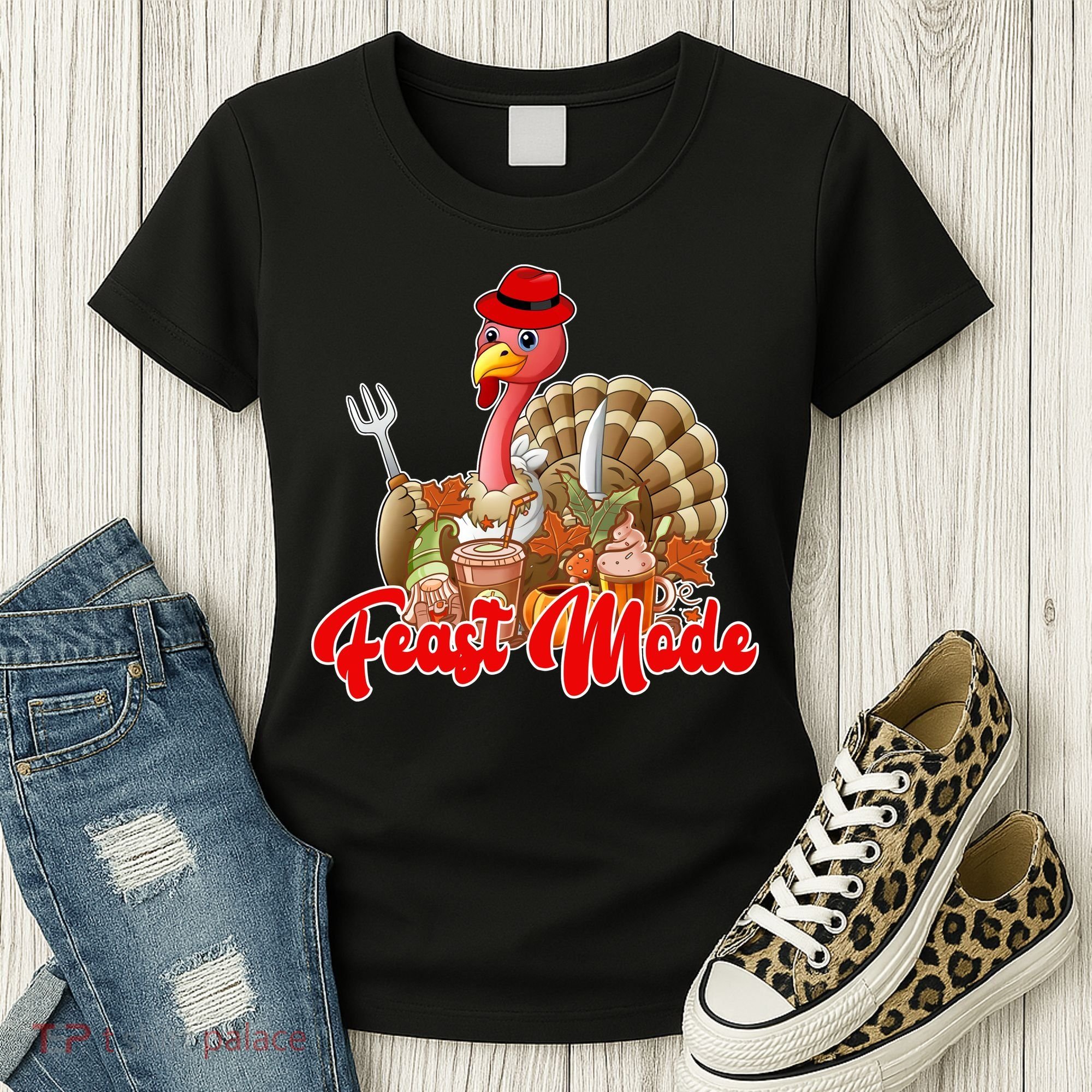 Feast Mode Turkey Thanksgiving Holiday Women's T-Shirt