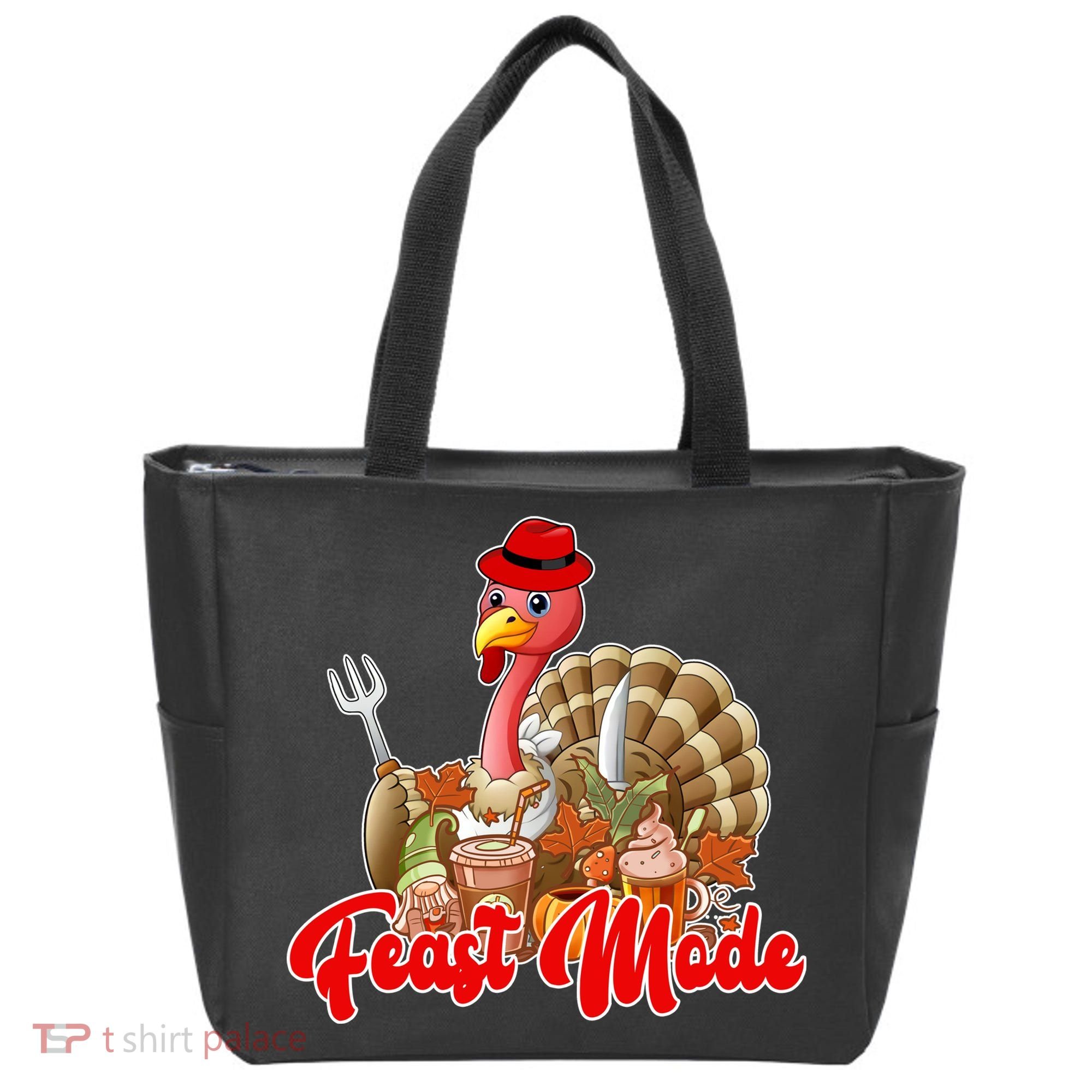 Feast Mode Turkey Thanksgiving Holiday Tote Bag