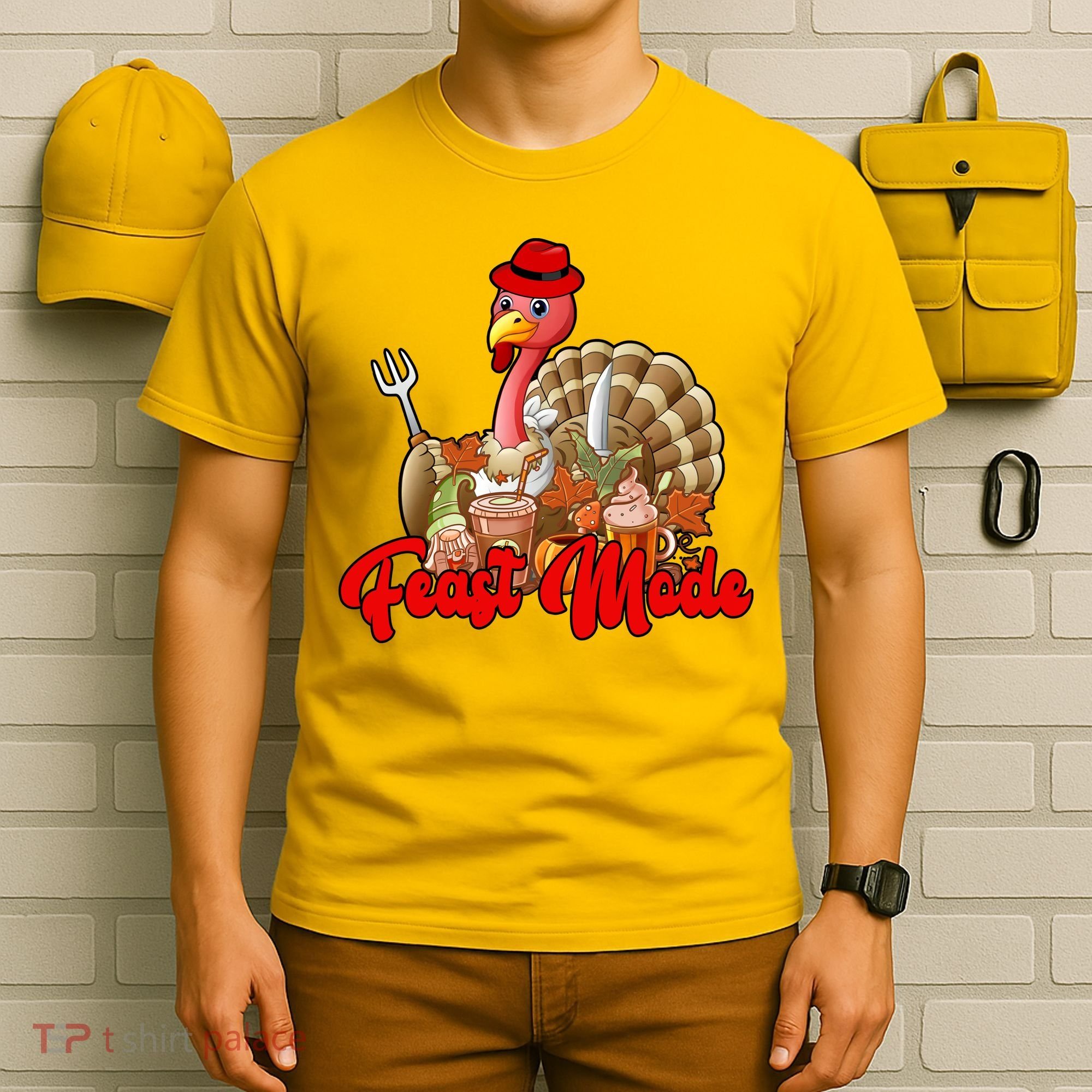 Feast Mode Turkey Thanksgiving Holiday T-Shirt