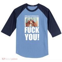 Funny Message To Democrats Raglan Baseball Sleeve Shirt thumb 0