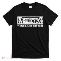 Funny Math Teacher Things Just Got Real Mathematics Nerd T-Shirt thumb 0