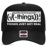 Funny Math Teacher Things Just Got Real Mathematics Nerd Hat thumb 0