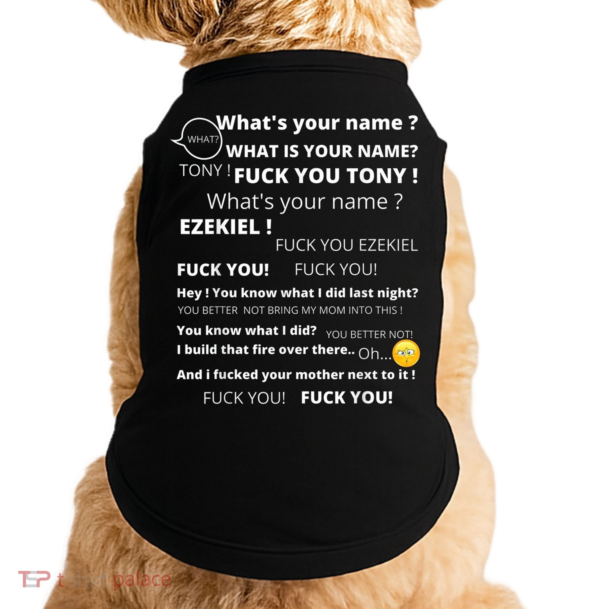 Funny Meme Tony And Ezekiel Hey Whats Your Name Doggie Tank