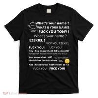 Funny Meme Tony And Ezekiel Hey Whats Your Name T-Shirt thumb 0