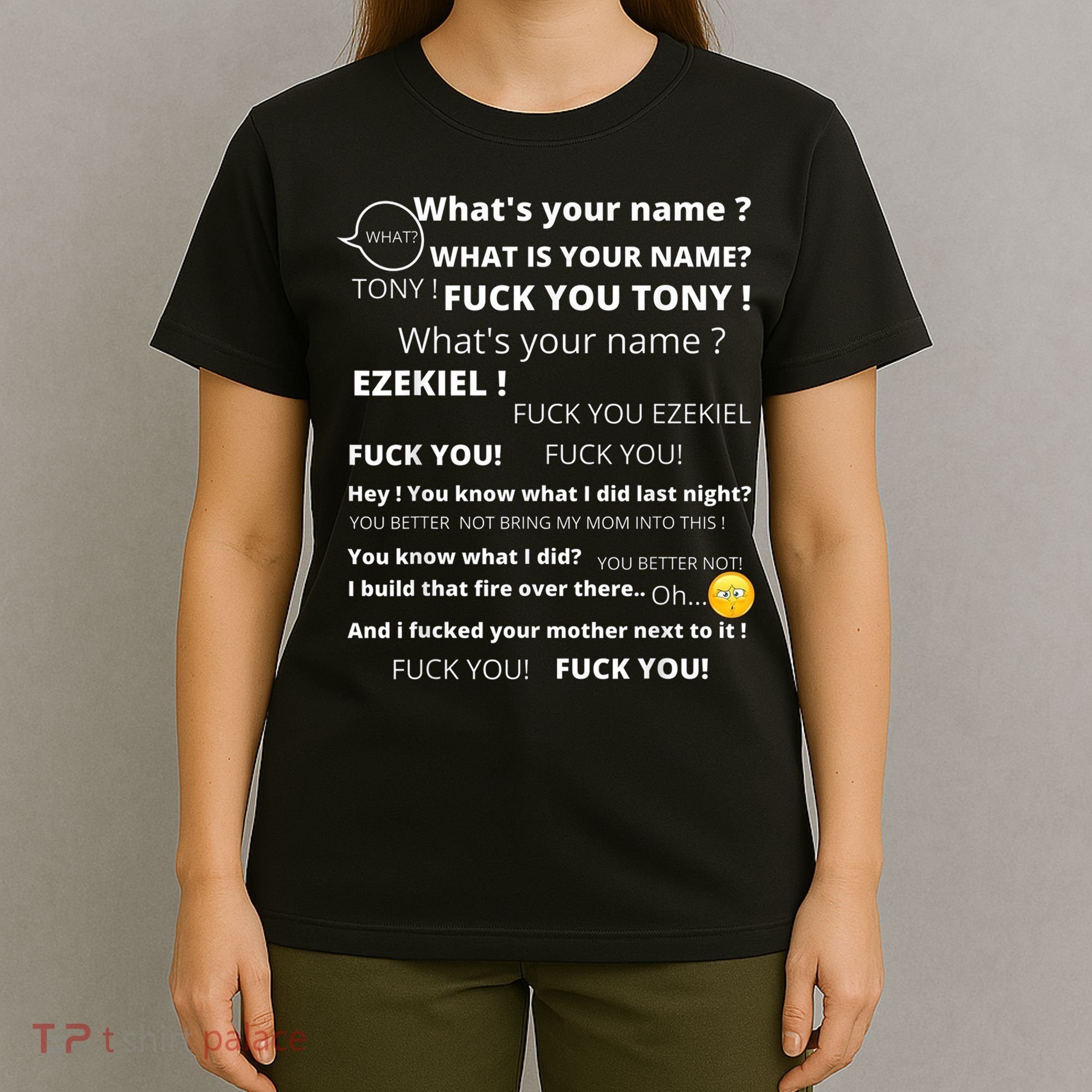 Funny Meme Tony And Ezekiel Hey Whats Your Name T-Shirt