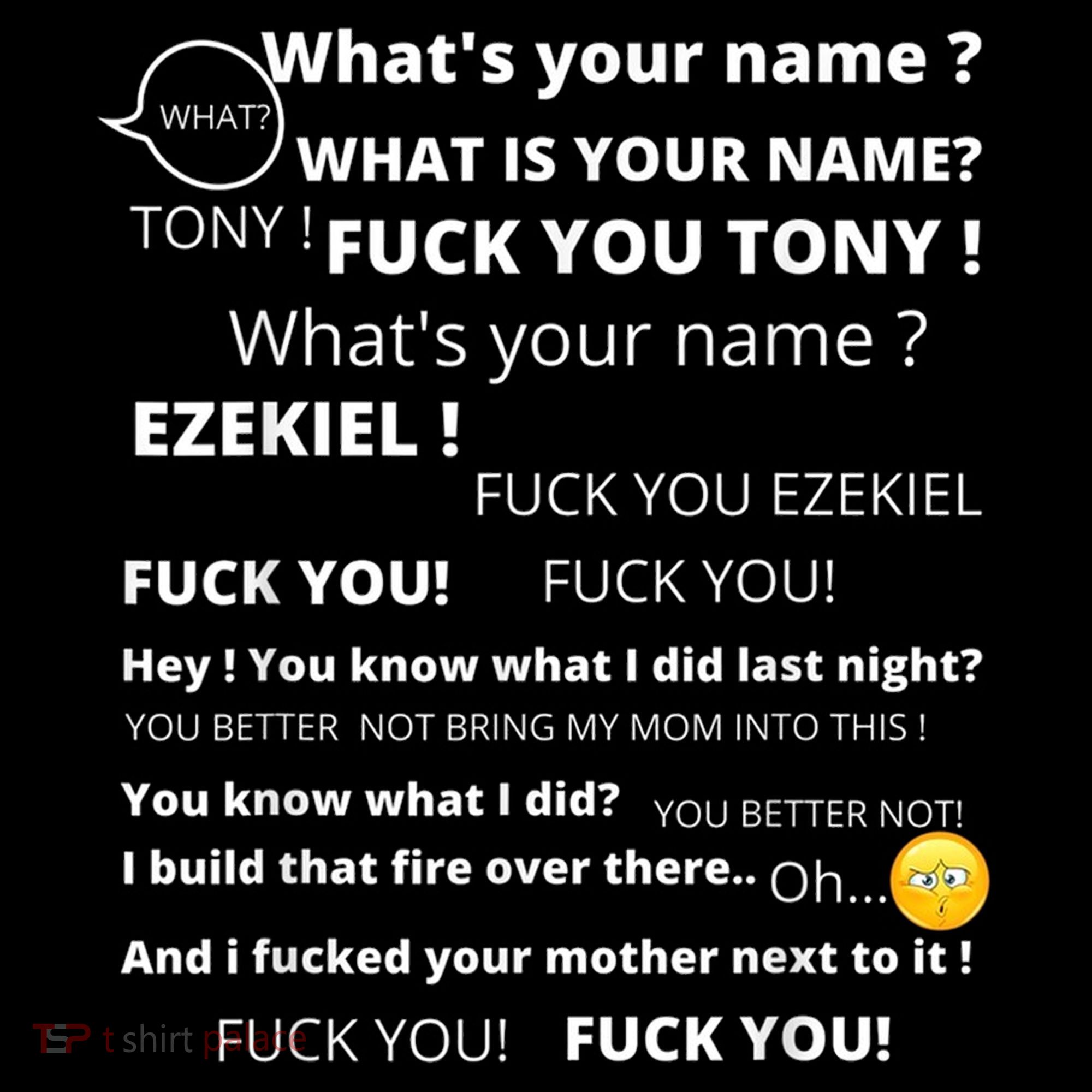 Funny Meme Tony And Ezekiel Hey Whats Your Name Coffee Mug