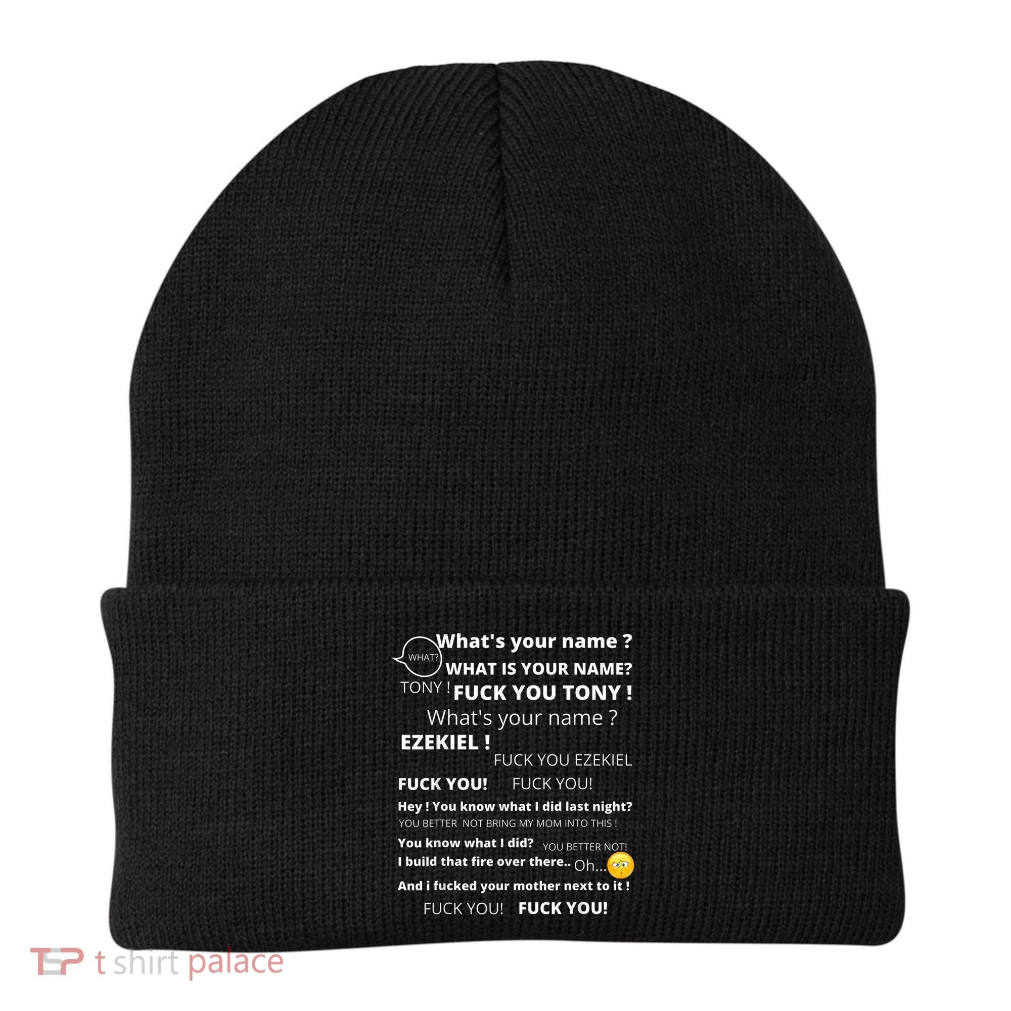 Funny Meme Tony And Ezekiel Hey Whats Your Name Beanie