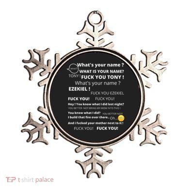 Funny Meme Tony And Ezekiel Hey Whats Your Name Ornament