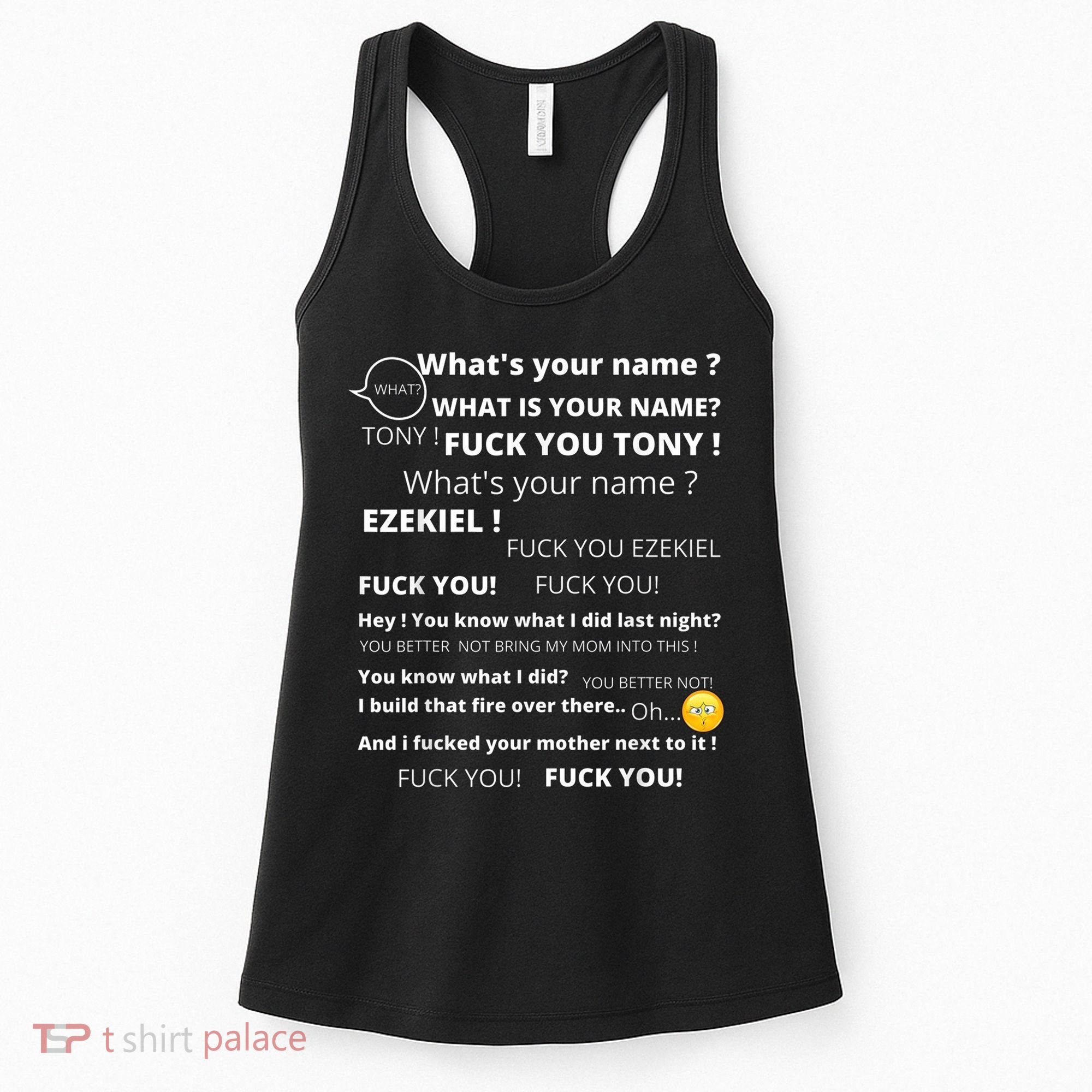 Funny Meme Tony And Ezekiel Hey Whats Your Name Women's Tank Top