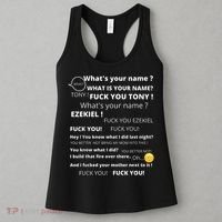 Funny Meme Tony And Ezekiel Hey Whats Your Name Women's Tank Top thumb 3