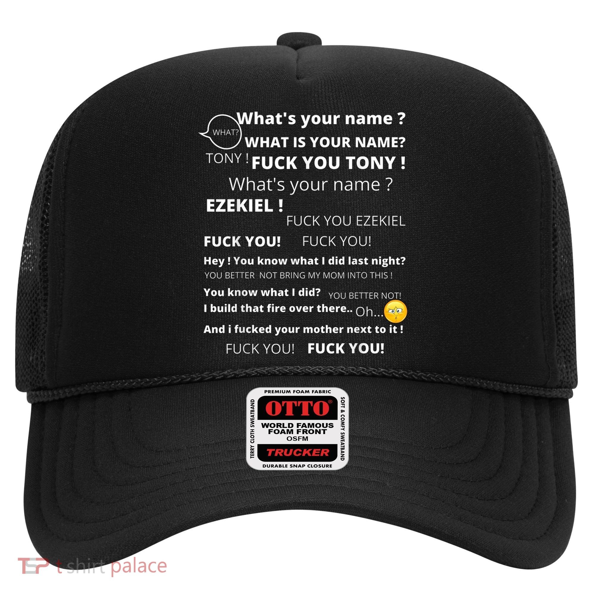 Funny Meme Tony And Ezekiel Hey Whats Your Name Hat