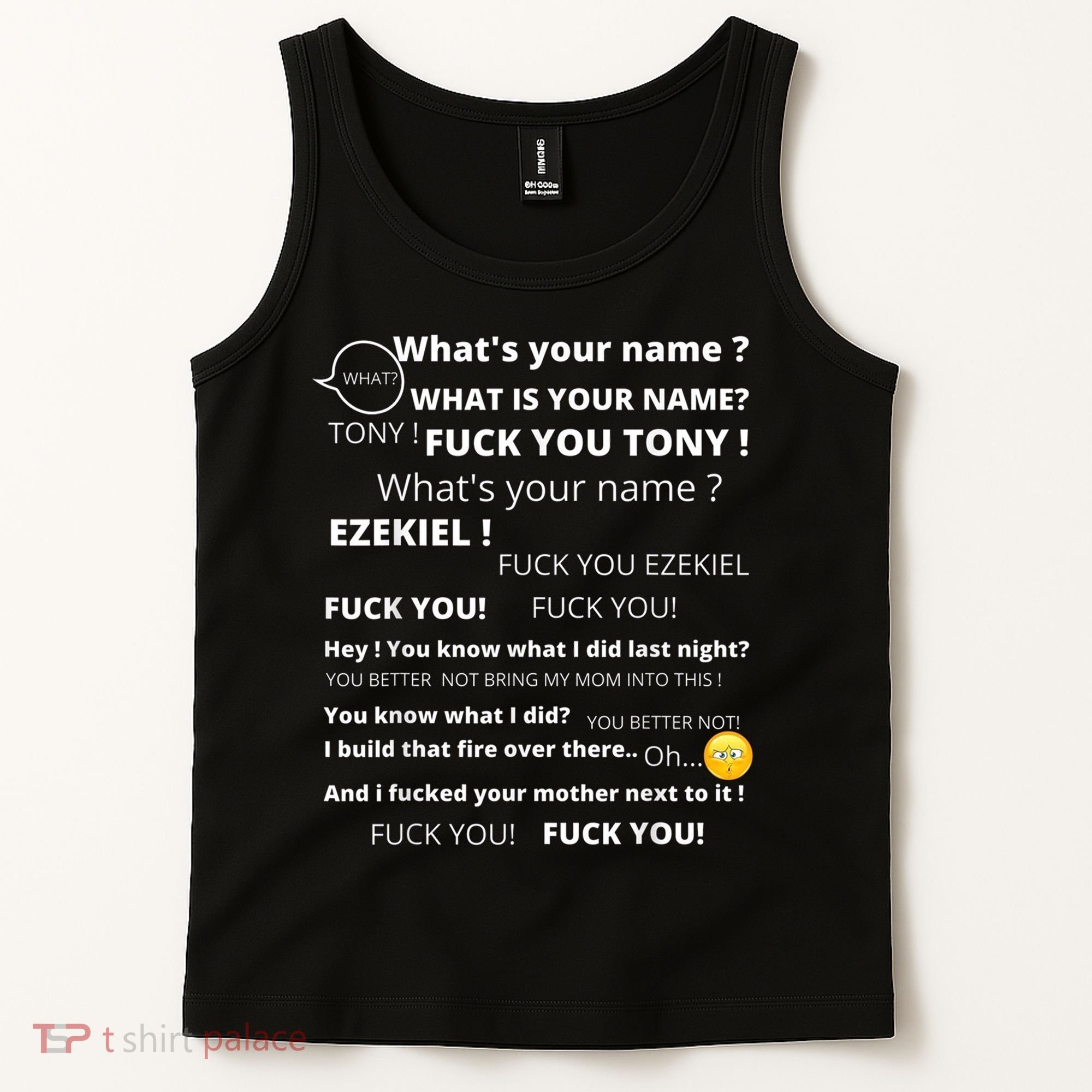 Funny Meme Tony And Ezekiel Hey Whats Your Name Tank Top