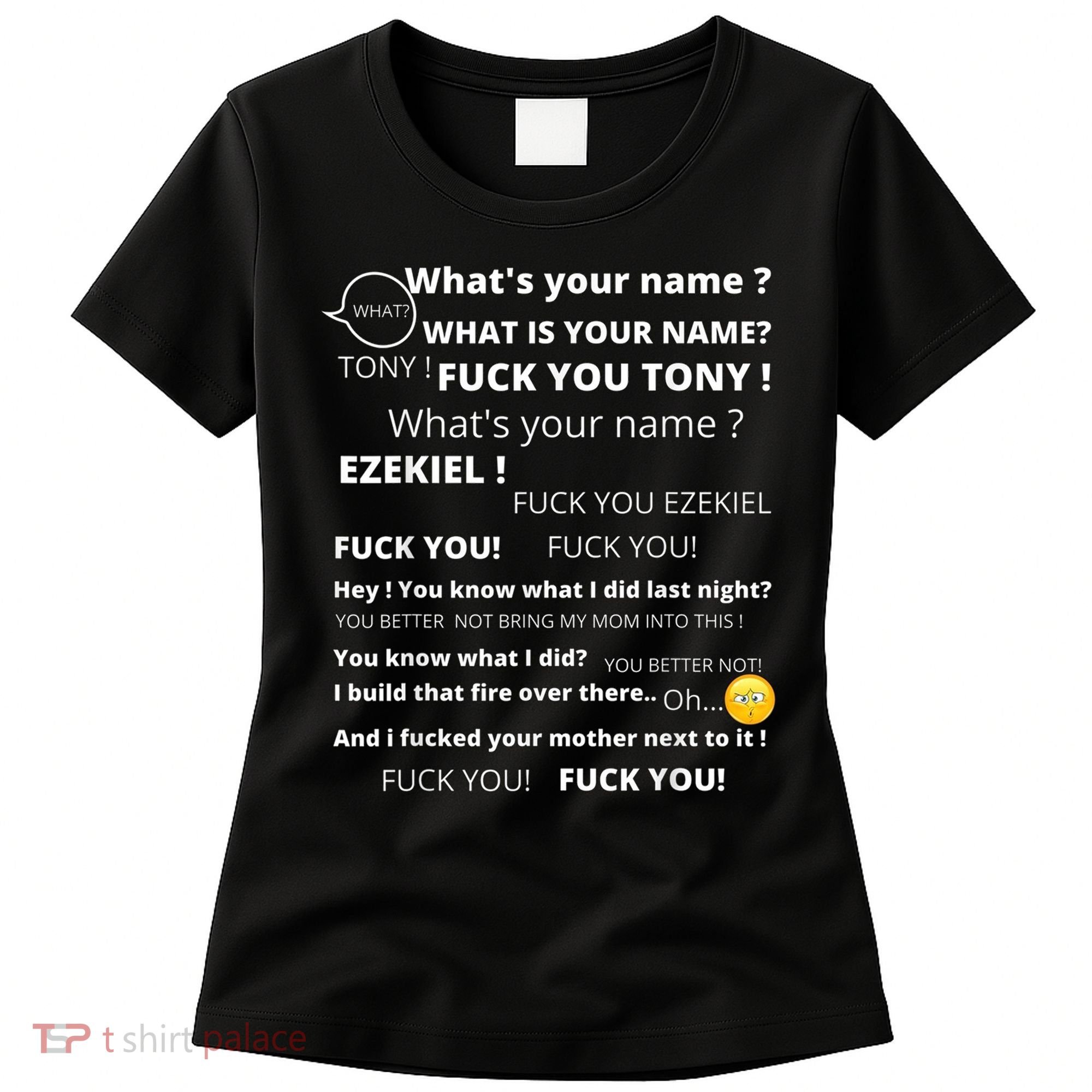 Funny Meme Tony And Ezekiel Hey Whats Your Name Women's T-Shirt