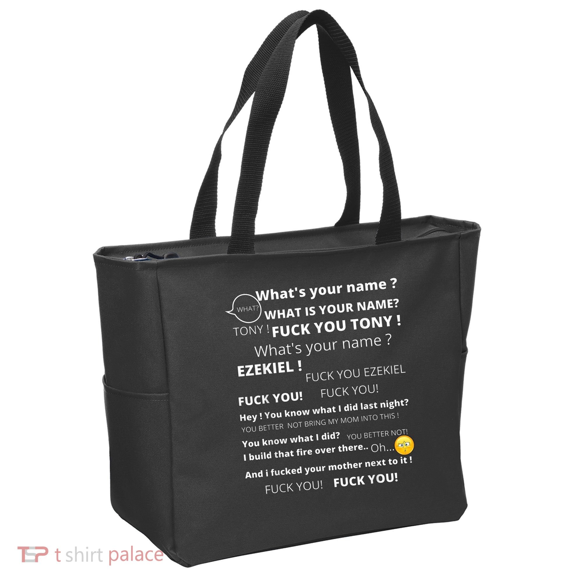 Funny Meme Tony And Ezekiel Hey Whats Your Name Tote Bag