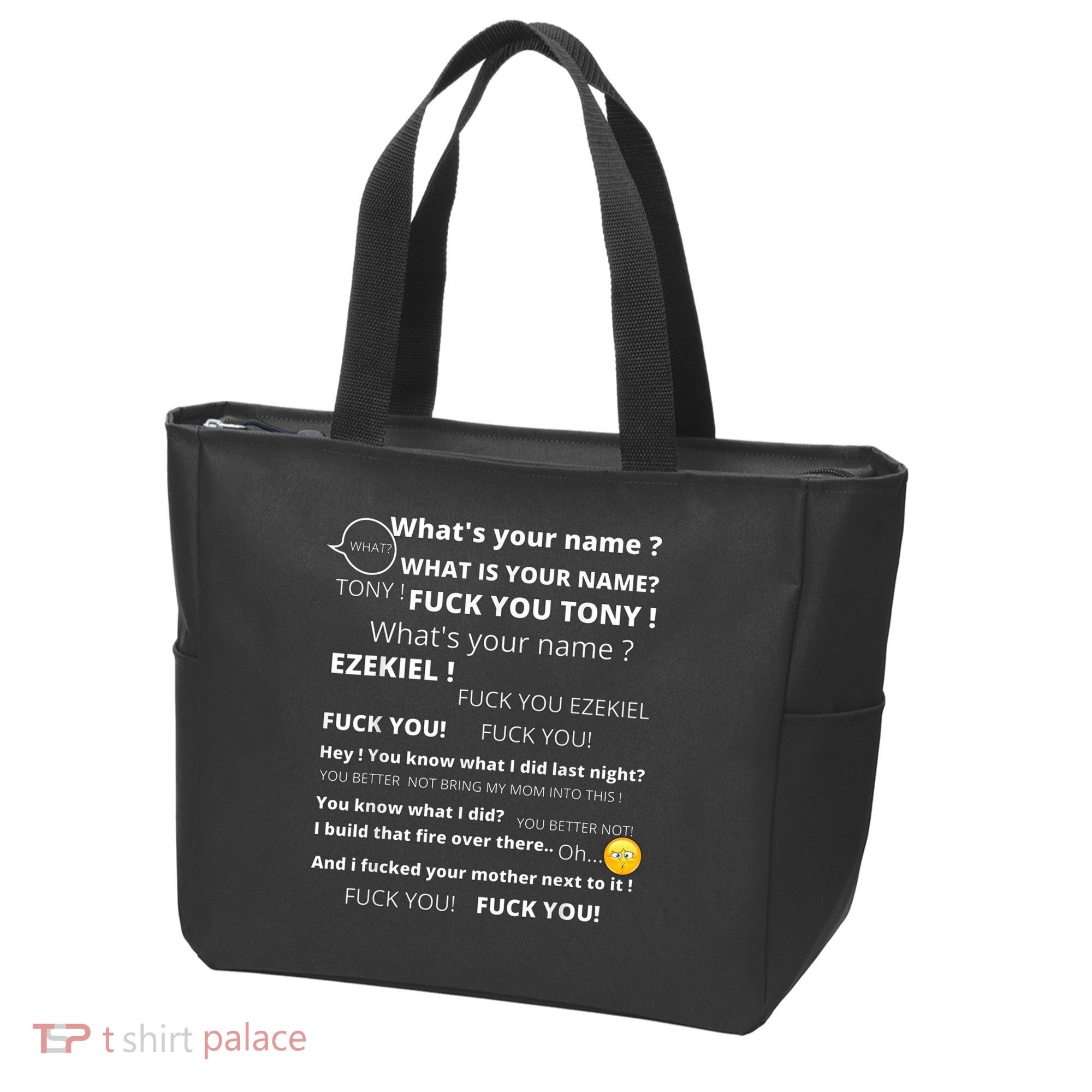 Funny Meme Tony And Ezekiel Hey Whats Your Name Tote Bag