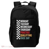 Funny Monday Tuesday Thursday Practice Qualifying Race Day Backpack thumb 0