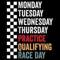 Funny Monday Tuesday Thursday Practice Qualifying Race Day Ornament thumb 1