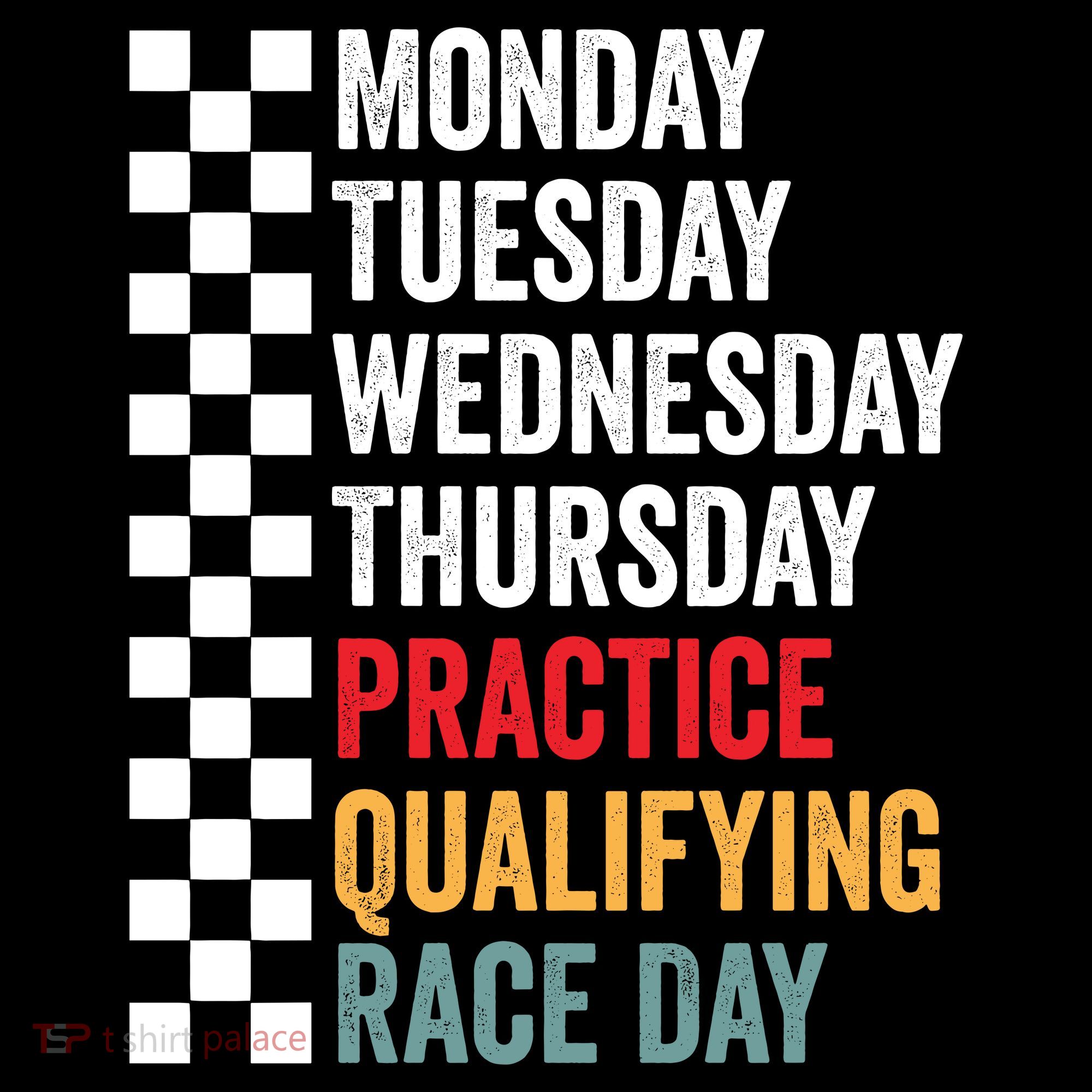 Funny Monday Tuesday Thursday Practice Qualifying Race Day Ornament