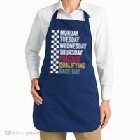 Funny Monday Tuesday Thursday Practice Qualifying Race Day Apron thumb 2
