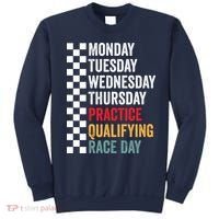Funny Monday Tuesday Thursday Practice Qualifying Race Day Sweatshirt thumb 0