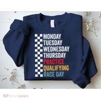 Funny Monday Tuesday Thursday Practice Qualifying Race Day Sweatshirt thumb 2