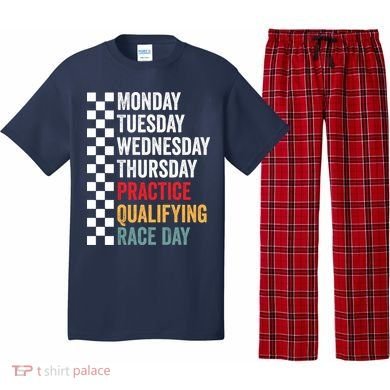 Funny Monday Tuesday Thursday Practice Qualifying Race Day Pajama Set