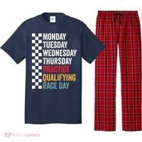 Funny Monday Tuesday Thursday Practice Qualifying Race Day Pajama Set thumb 0