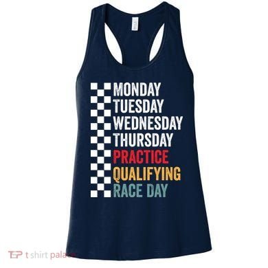 Funny Monday Tuesday Thursday Practice Qualifying Race Day Women's Tank Top