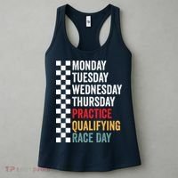 Funny Monday Tuesday Thursday Practice Qualifying Race Day Women's Tank Top thumb 3