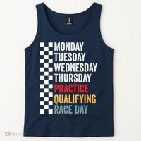 Funny Monday Tuesday Thursday Practice Qualifying Race Day Tank Top thumb 2