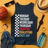 Funny Monday Tuesday Thursday Practice Qualifying Race Day Tank Top thumb 4
