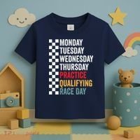 Funny Monday Tuesday Thursday Practice Qualifying Race Day Toddler T-Shirt thumb 3