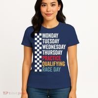 Funny Monday Tuesday Thursday Practice Qualifying Race Day Women's T-Shirt thumb 4