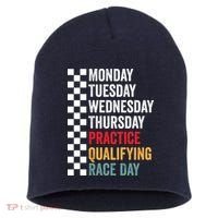 Funny Monday Tuesday Thursday Practice Qualifying Race Day Short Acrylic Beanie thumb 0
