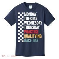 Funny Monday Tuesday Thursday Practice Qualifying Race Day Kids T-Shirt thumb 0
