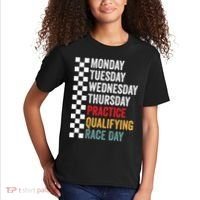 Funny Monday Tuesday Thursday Practice Qualifying Race Day Kids T-Shirt thumb 2
