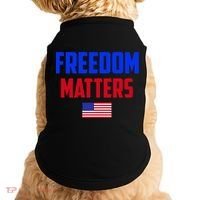 Freedom Matters Usa Flag American Flag Veteran's Day Great Gift Doggie Tank thumb 0