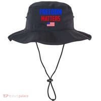 Freedom Matters Usa Flag American Flag Veteran's Day Great Gift Bucket Hat thumb 0