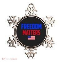 Freedom Matters Usa Flag American Flag Veteran's Day Great Gift Ornament thumb 0
