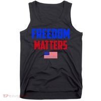 Freedom Matters Usa Flag American Flag Veteran's Day Great Gift Tank Top thumb 0