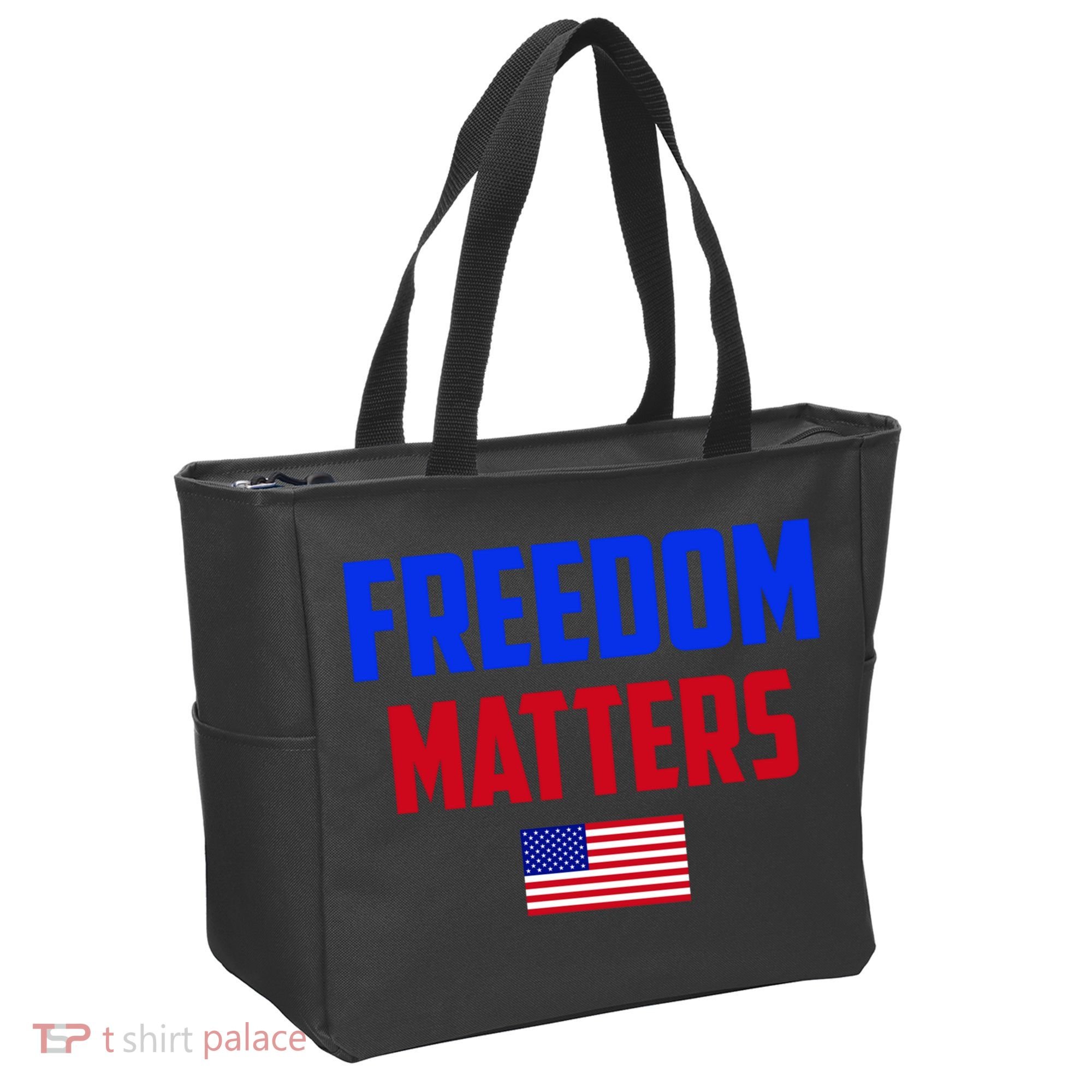 Freedom Matters Usa Flag American Flag Veteran's Day Great Gift Tote Bag