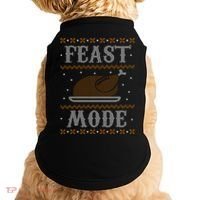 Feast Mode Ugly Sweater Thanksgiving Dinner Doggie Tank thumb 0