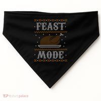 Feast Mode Ugly Sweater Thanksgiving Dinner USA-Made Doggie Bandana thumb 0