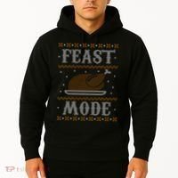 Feast Mode Ugly Sweater Thanksgiving Dinner Hoodie thumb 2